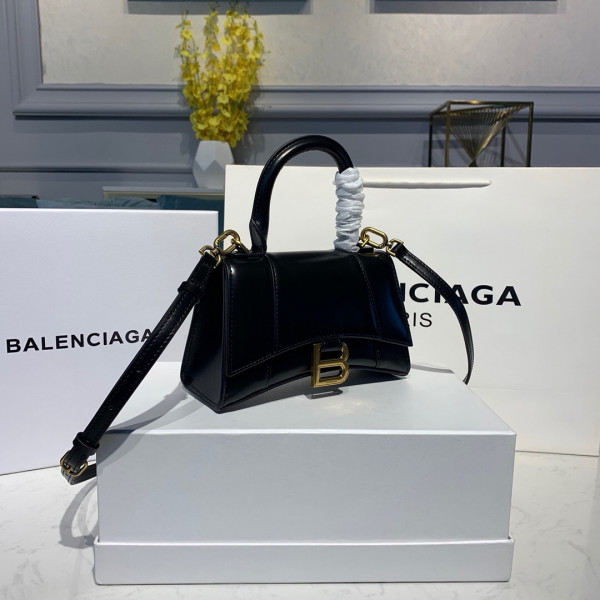 Ba*len*cia*ga hourglass xs top handle bag