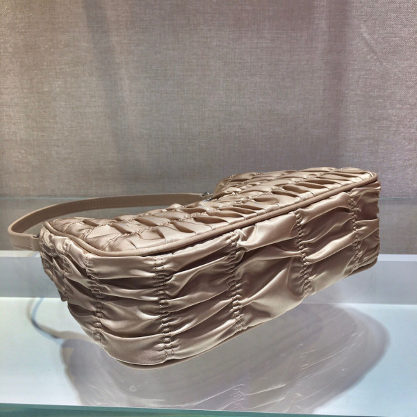 Pra*a nylon and saffiano leather mini bag